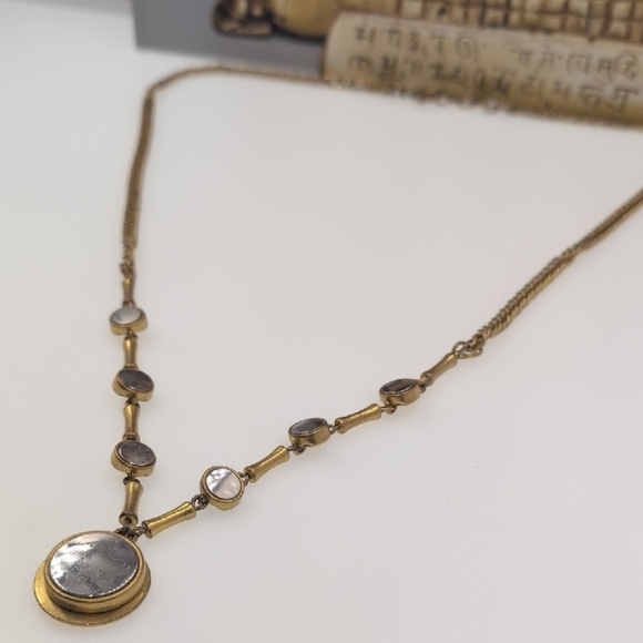J. Crew Gold and Mirrored Pendant Rope Necklace - Picture 5 of 6